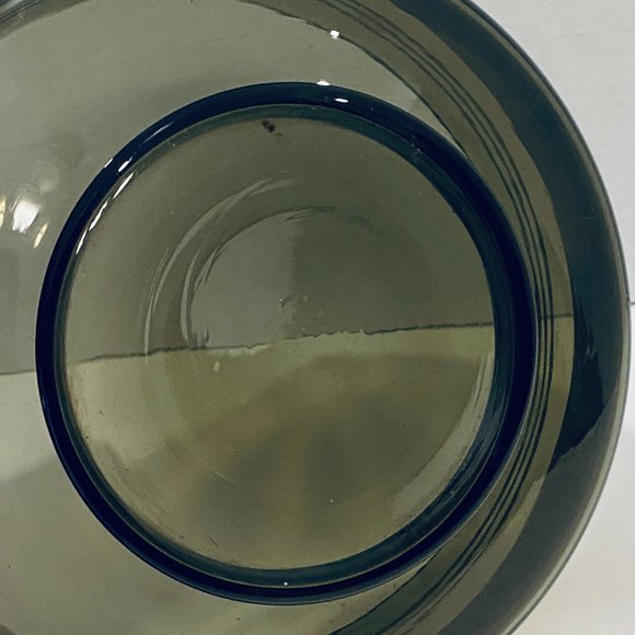 Vintage Smoked Glass and Gold Accents Bowl Mid-Century - Picture 3 of 6